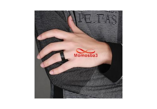 Bague En Acier Inoxydable Noir Avec Les Tailles - Unisex au meilleur prix au Maroc