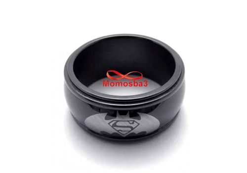 Bague En Acier Inoxydable Noir Unisex au meilleur prix au Maroc