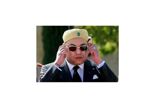 Bracelet Mohammed VI Fil Noir Réglable Avec Pendentif Pièce En Acier Inoxydable - Unisex au meilleur prix au Maroc