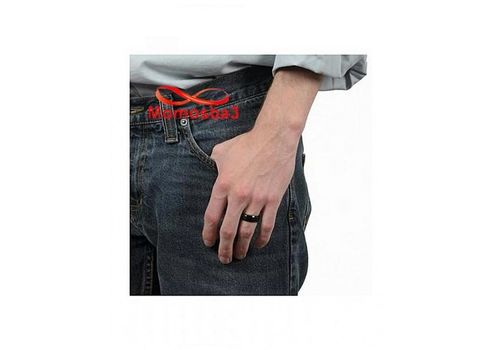 Bague En Acier Inoxydable Noir Avec Les Tailles - Unisex au meilleur prix au Maroc