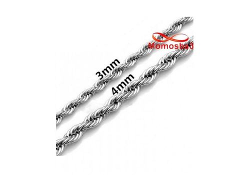 Chaine En Acier Inoxydable Argenté - Taille 4mm au meilleur prix au Maroc