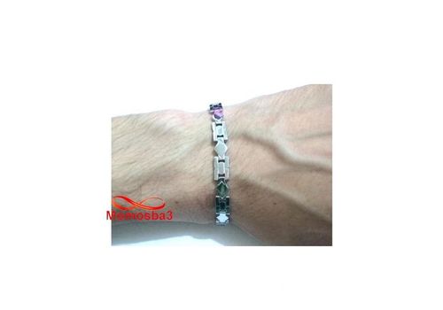 Bracelet En Acier Inoxydable Argenté Unisex Réglable au meilleur prix au Maroc