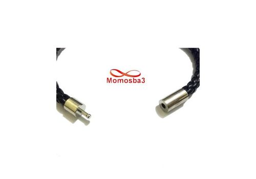 Bracelet Cuir Avec Pendentif Cleaver DORE Et Fermoir En Acier Inoxydable - Réglable au meilleur prix au Maroc