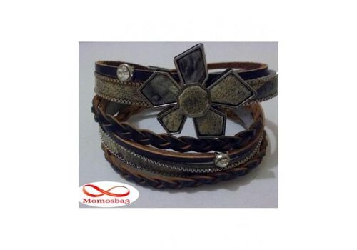 Bracelet Cuir Charm Avec Fermoir Magnette au meilleur prix au Maroc