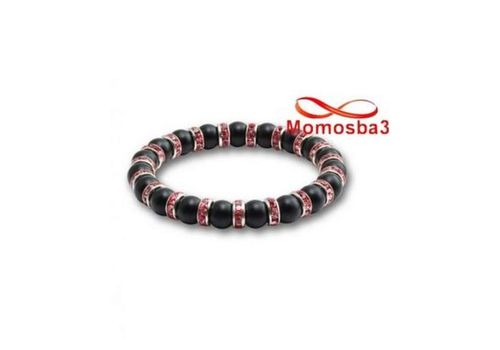 Agate Pierre Naturelle Noir + Cristal - Unisex au meilleur prix au Maroc