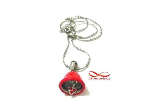 Chaine Pour Femme Avec Pendentif Cloche ROUGE Avec Coeur au meilleur prix au Maroc