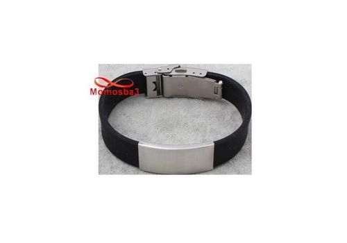 Bracelet En Acier Inoxydable Et Silicone (Réglable) au meilleur prix au Maroc