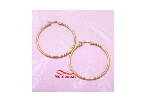 Boucles D’oreilles En Acier Inoxydable DORE - Size 4.5cm au meilleur prix au Maroc