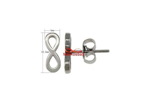 2 Boucles D'oreille Infinity En Acier Inoxydable au meilleur prix au Maroc