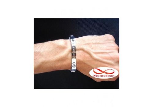 Bracelet En Silicon Et Acier Inoxydable - Unisex au meilleur prix au Maroc