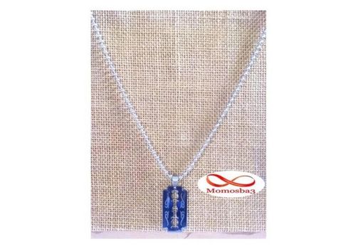 Chaine En Acier Inoxydable Avec Pendentif Rasoir Noir au meilleur prix au Maroc