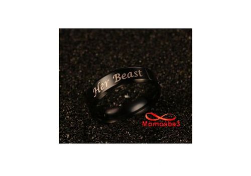 Bague HER BEAST En Acier Inoxydable Noir - Unisex au meilleur prix au Maroc