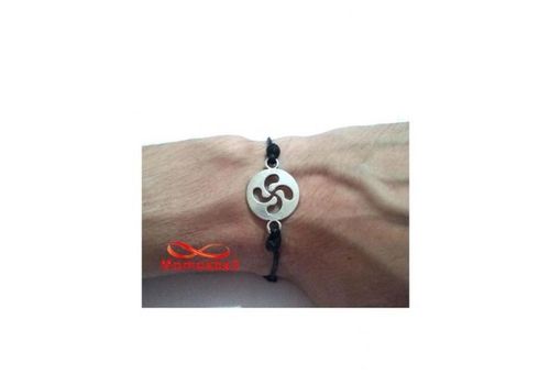 Bracelet Fil Noir Réglable Avec Pendentif charme Argenté - Unisex au meilleur prix au Maroc