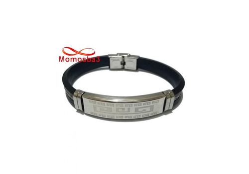 Bracelet En Silicone Et Acier Inoxydable - (Réglable) au meilleur prix au Maroc