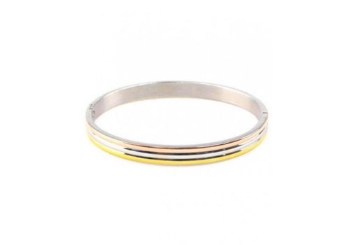 Bracelet En Acier Inoxydable Argenté + DORE au meilleur prix au Maroc