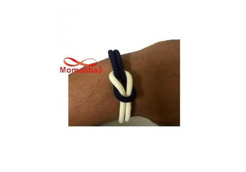 Bracelet Marine Fil Parachute Avec Fermoir En Acier Inoxydable Argenté au meilleur prix au Maroc