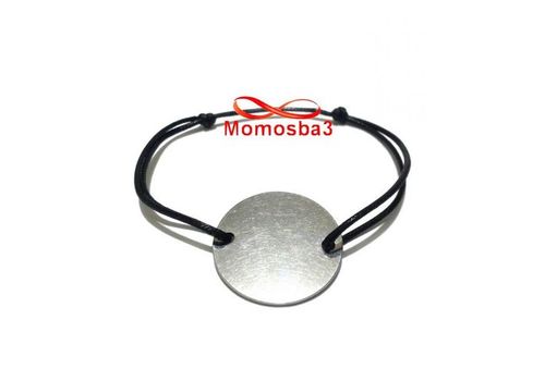 Bracelet Mohammed VI Fil Noir Réglable Avec Pendentif Pièce Taille Moyenne En Acier Inoxydable - Unisex au meilleur prix au Maroc
