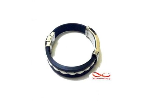 Bracelet En Acier Inoxydable Et Silicone + Cuir (Réglable) au meilleur prix au Maroc