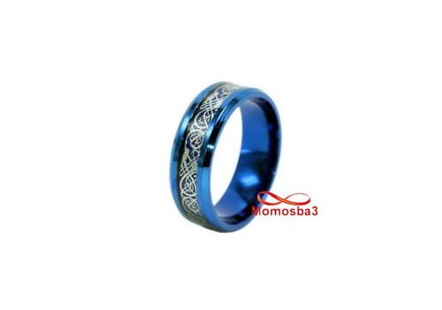 Bague Dragon En Acier Inoxydable BLEU + Argenté  Unisex au meilleur prix au Maroc
