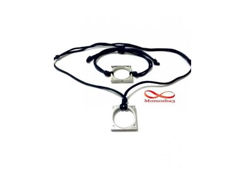 Ensemble Collier Et Bracelet Pendentif En Acier Inoxydable Avec 16 Pierres au meilleur prix au Maroc