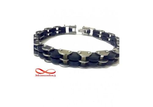 Bracelet En Acier Inoxydable Et Silicone (Réglable) au meilleur prix au Maroc