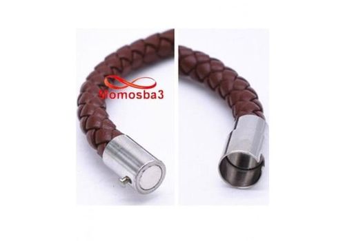 Bracelet Cuir MARRON Avec Fermoir Magnétique au meilleur prix au Maroc