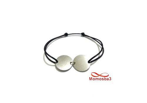 Bracelet King Of Morocco Fil Noir Pendentif 2 Pièces En Acier Inoxydable Unisex au meilleur prix au Maroc