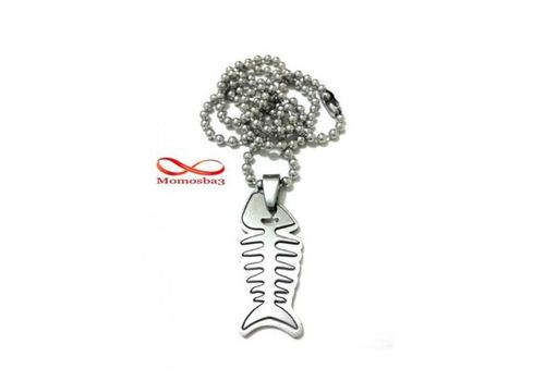 Chaine Et Pendentif Poisson En Acier Inoxydable - Unisex au meilleur prix au Maroc
