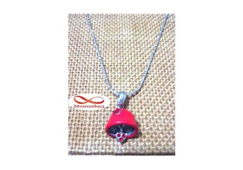 Chaine Pour Femme Avec Pendentif Cloche ROUGE Avec Coeur au meilleur prix au Maroc