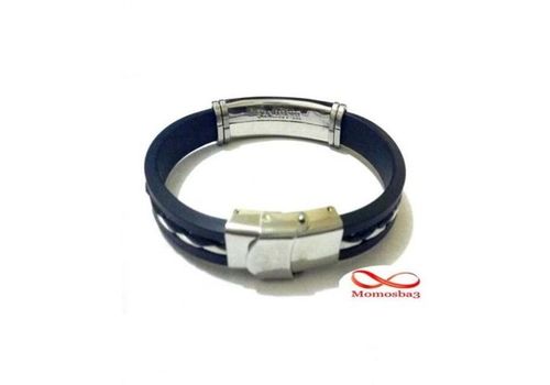 Bracelet En Acier Inoxydable Et Silicone + Cuir (Réglable) au meilleur prix au Maroc