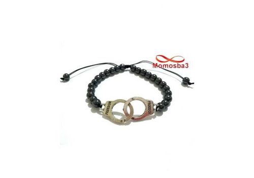 Agate Bracelet Hématite Avec Pendentif Menotte Freedom Unisex - Fil Réglable au meilleur prix au Maroc