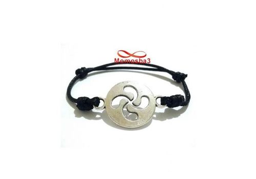 Bracelet Fil Noir Réglable Avec Pendentif charme Argenté - Unisex au meilleur prix au Maroc