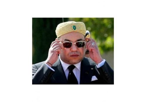 Bracelet Mohammed VI Fil Noir Réglable Avec Pendentif Pièce En Acier Inoxydable - Unisex au meilleur prix au Maroc