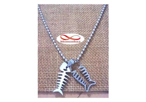 Chaine Et Pendentif Poisson En Acier Inoxydable - Unisex au meilleur prix au Maroc