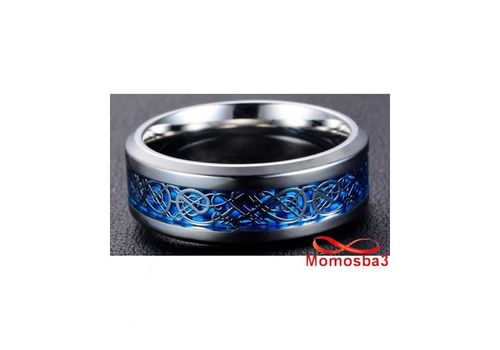 Bague Dragon En Acier Inoxydable Noir Et BLEU - Unisex au meilleur prix au Maroc