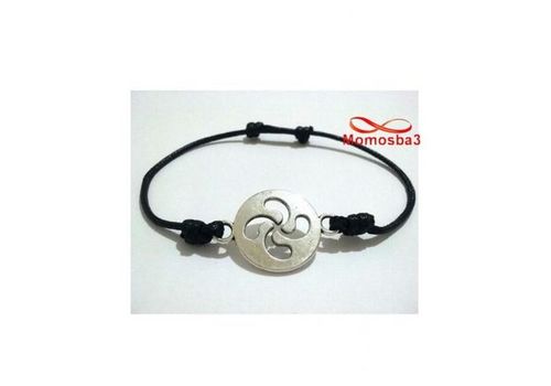Bracelet Fil Noir Réglable Avec Pendentif charme Argenté - Unisex au meilleur prix au Maroc