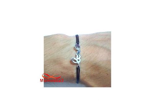 Bracelet Fil Noir Réglable Avec Pendentif LOVE En Acier Inoxydable - Unisex au meilleur prix au Maroc