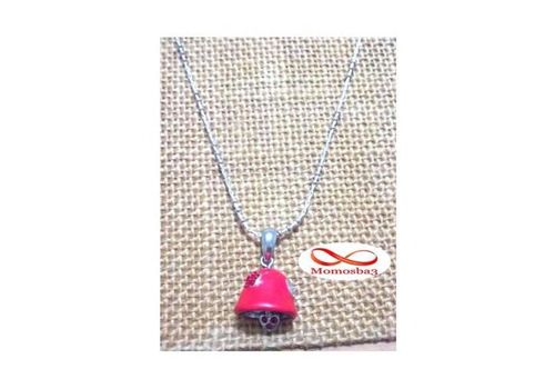 Chaine Pour Femme Avec Pendentif Cloche ROUGE Avec Coeur au meilleur prix au Maroc