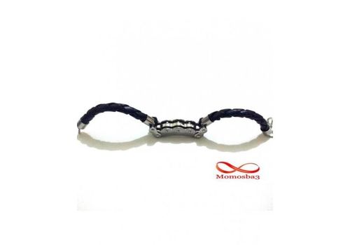 Bracelet Cuir Noir Et Acier Inoxydable au meilleur prix au Maroc