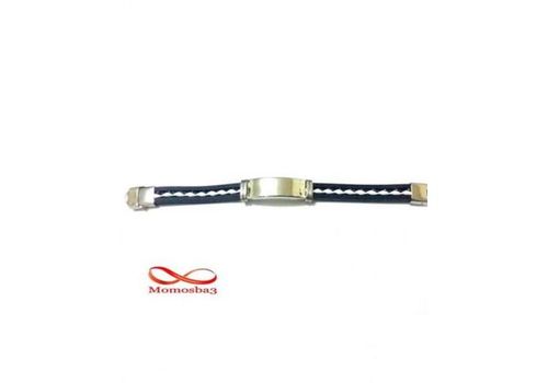 Bracelet En Acier Inoxydable Et Silicone + Cuir (Réglable) au meilleur prix au Maroc