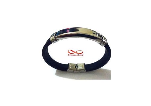 Bracelet En Silicon Et Acier Inoxydable (Réglable) au meilleur prix au Maroc