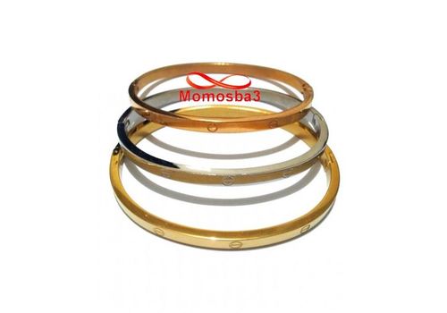 3 Bracelets en Acier Inoxydable et Plaqué Or Tri Colors Argent Or et Or ROSE au meilleur prix au Maroc