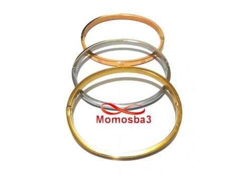 3 Bracelets en Acier Inoxydable et Plaqué Or Tri Colors Argent Or et Or ROSE au meilleur prix au Maroc