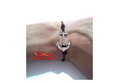 Bracelet Fil Noir Réglable Avec Pendentif Ancre Marine Kiel James Patrick au meilleur prix au Maroc