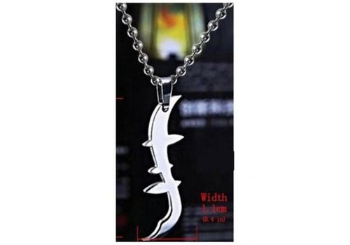 Collier En Acier Inoxydable Avec Pendentif Argenté 50cm au meilleur prix au Maroc