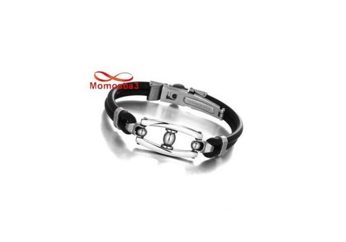 Bracelet En Acier Inoxydable Et Silicone (Réglable) au meilleur prix au Maroc