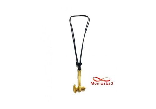 Collier Fil Noir Réglable Avec Pendentif Couperet En Acier Inoxydable DORE au meilleur prix au Maroc