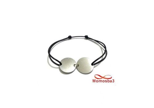 Bracelet King Of Morocco Fil Noir Pendentif 2 Pièces En Acier Inoxydable Unisex au meilleur prix au Maroc