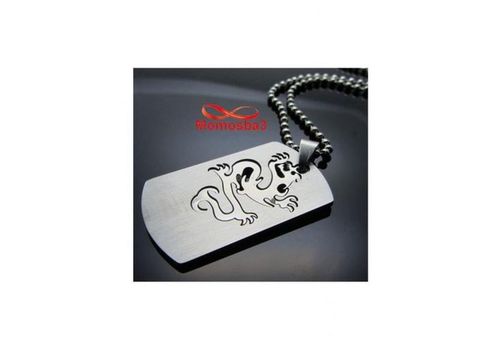Chaine Collier Avec Plaque Militaire Pendentif Dragon - Acier Inoxydable au meilleur prix au Maroc