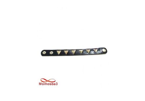 Bracelet Skaï Noir Avec Bouton Réglable Unisex au meilleur prix au Maroc